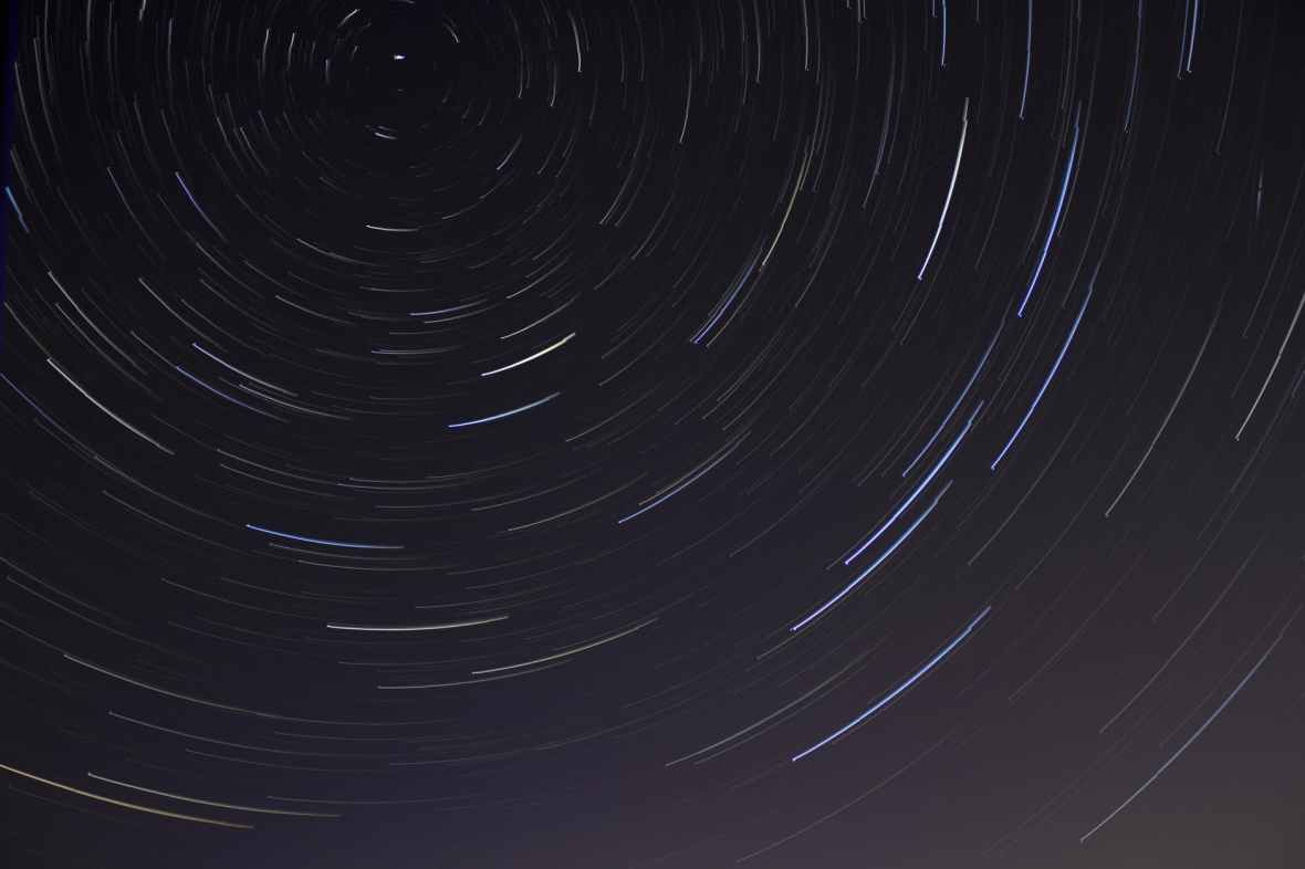 time lapse photo of stars on night