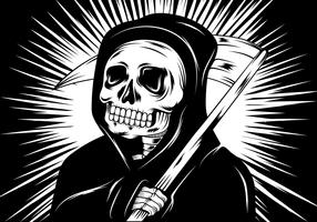 skull-reaper-linocut-illustration